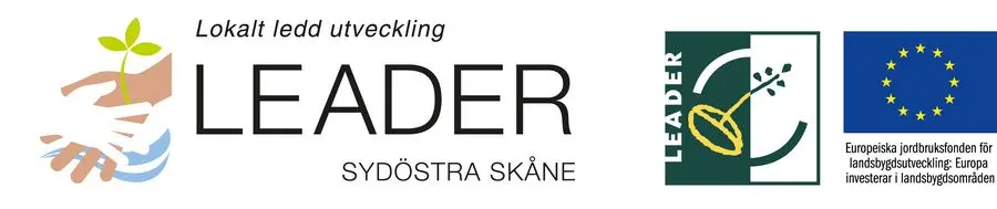 Logotyper från: Leader, sydöstra Skåne och Europeiska jordbruksfonden för landsbygdsutveckling